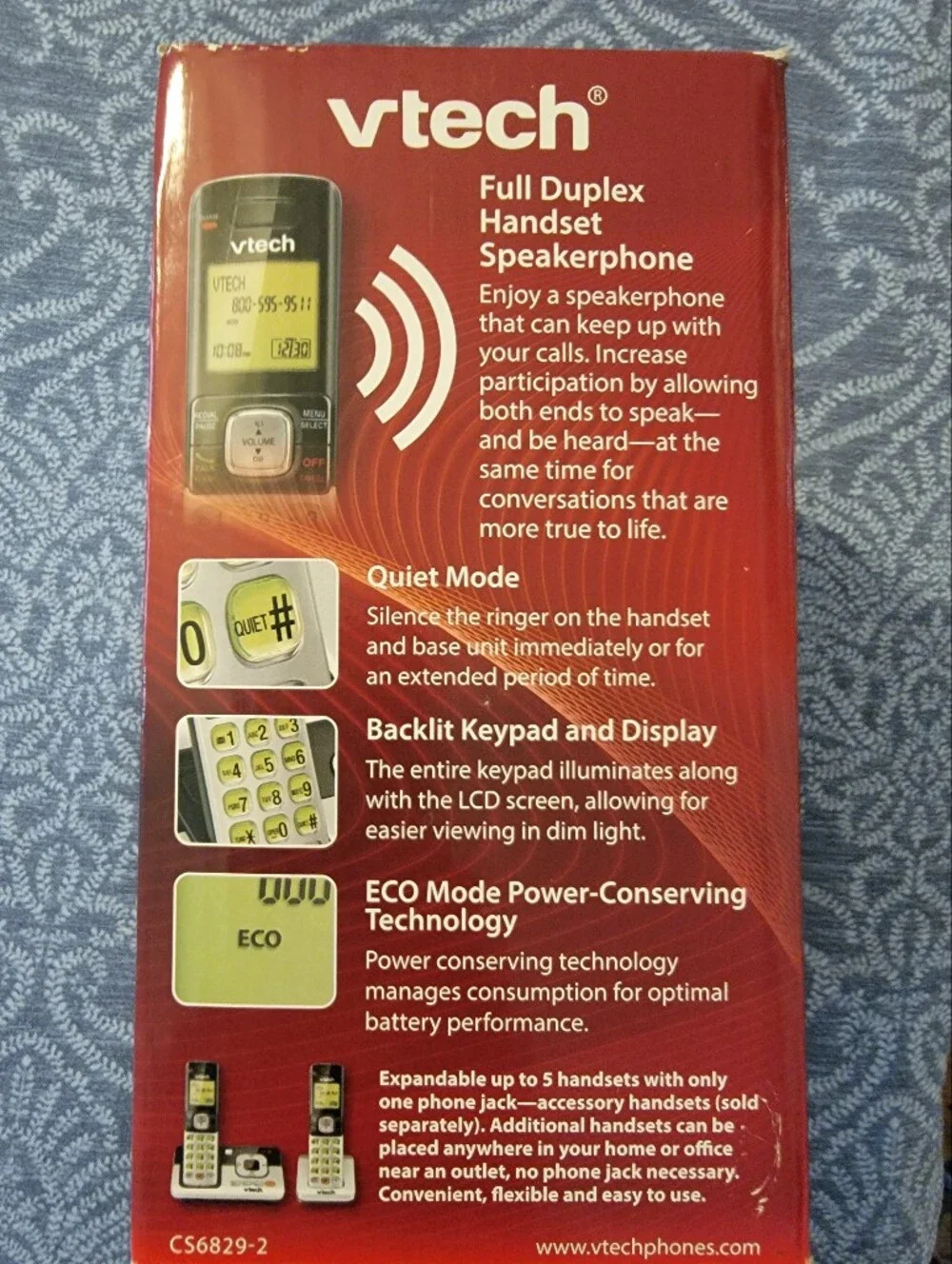 VTech 2-Handset Cordless Answering System in Silver and Black